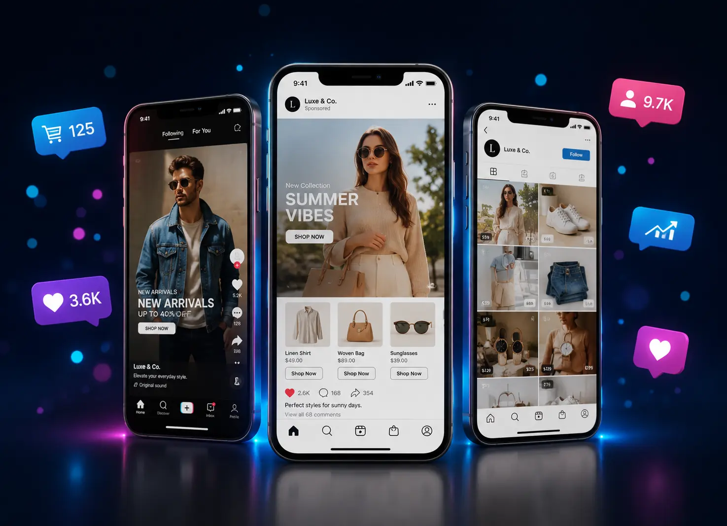 Digital marketing agency e-commerce social media project