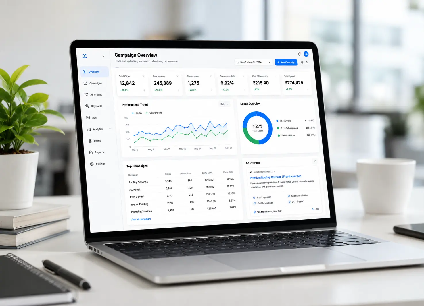Digital marketing agency Google Ads project