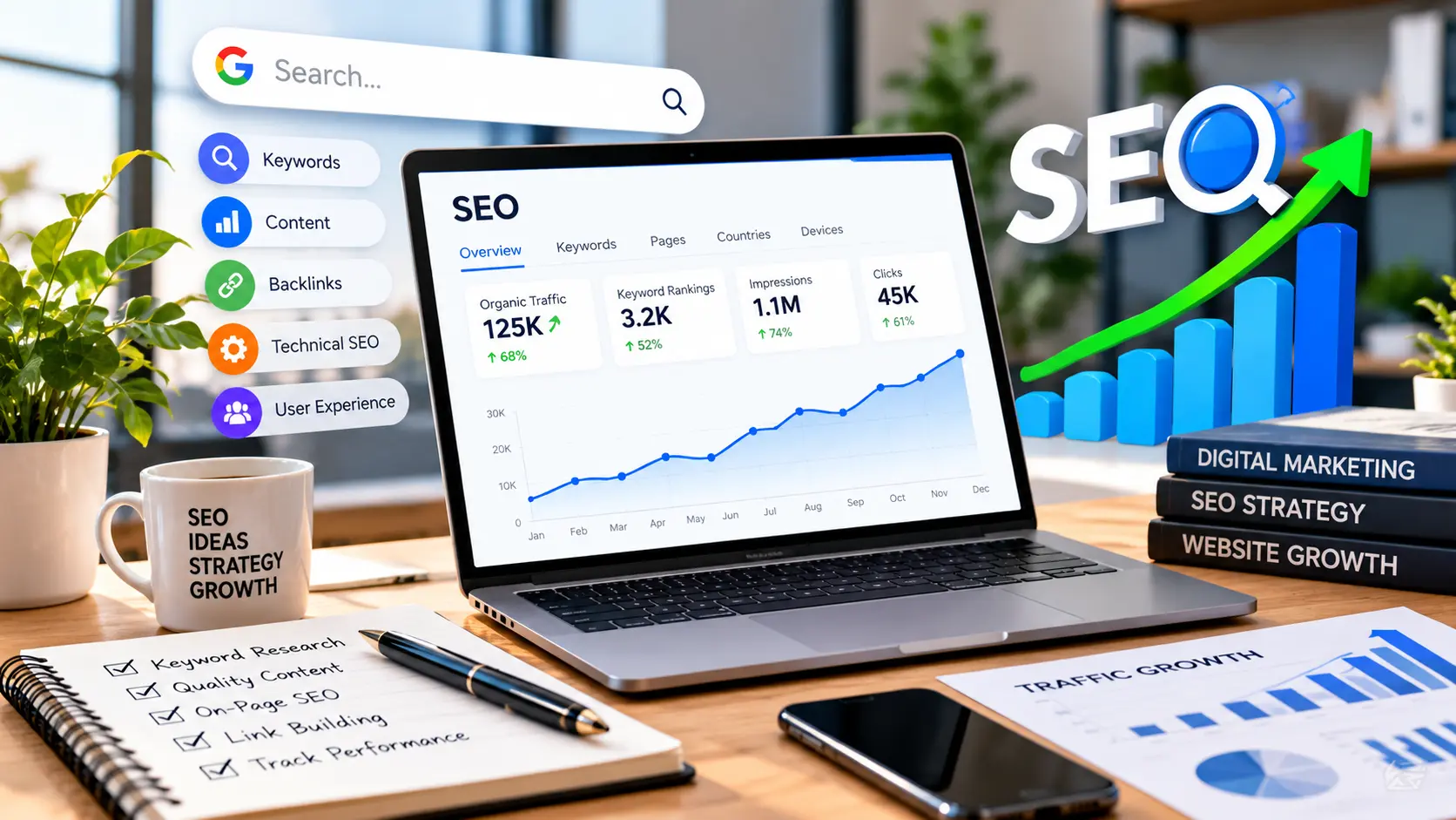 SEO analytics and search engine optimization strategy